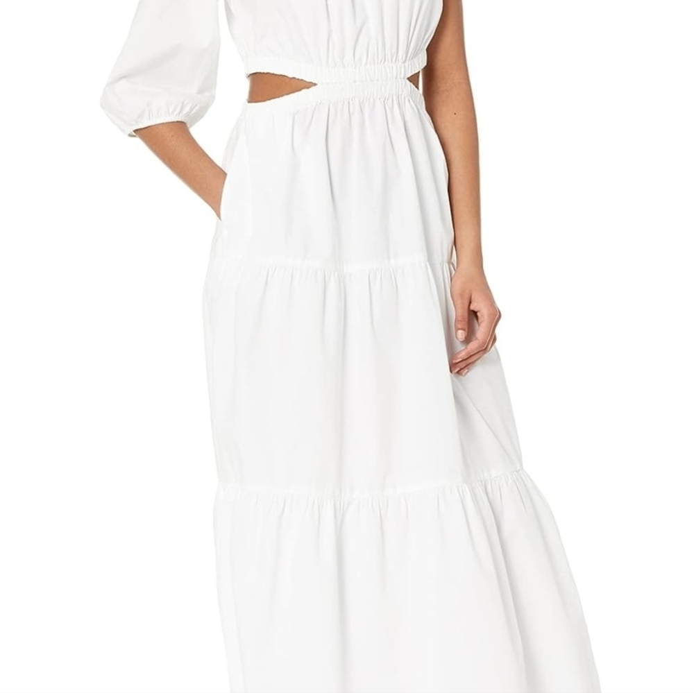 Chic One Shoulder White Dress